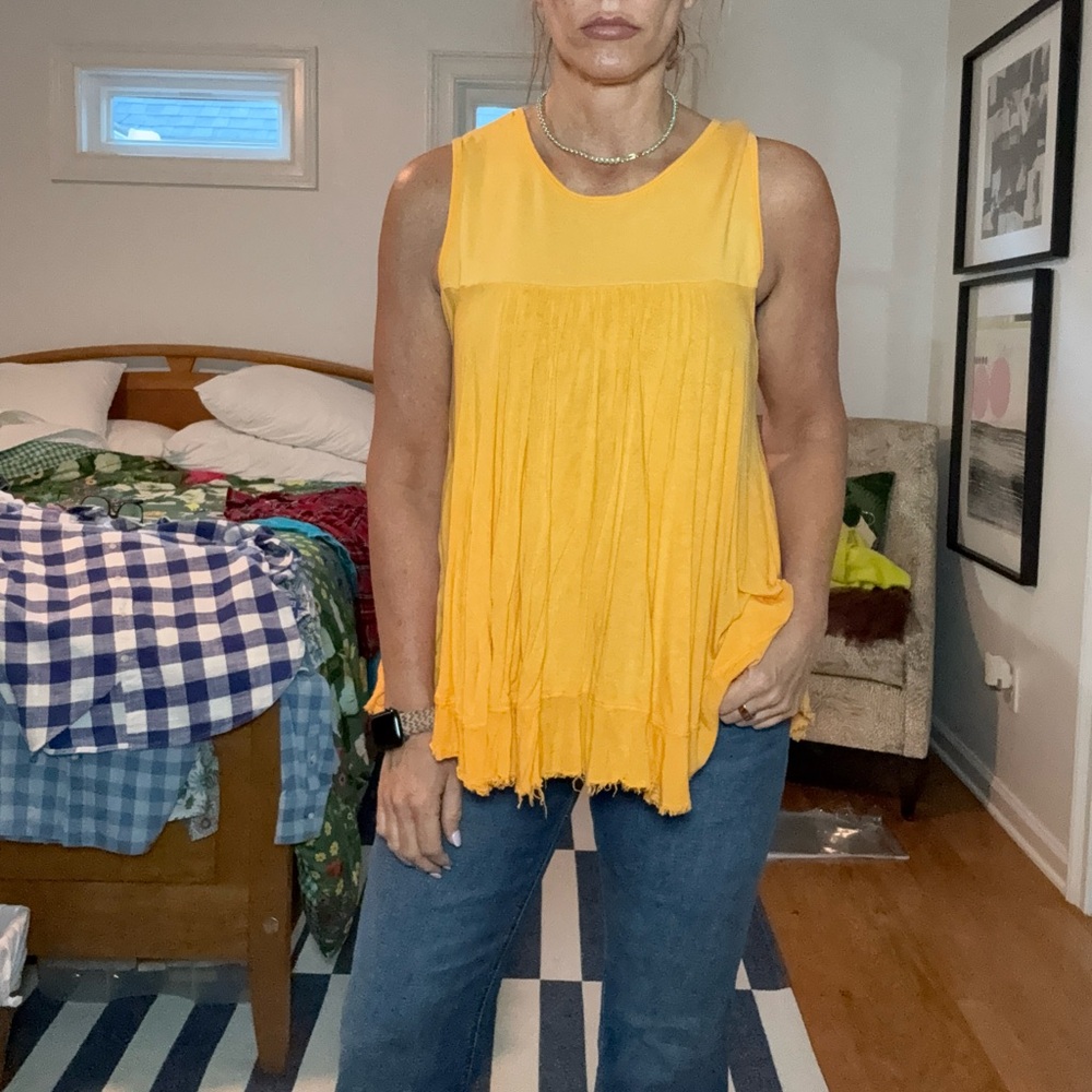 Vibrant orange  Sleeveless Tank Top